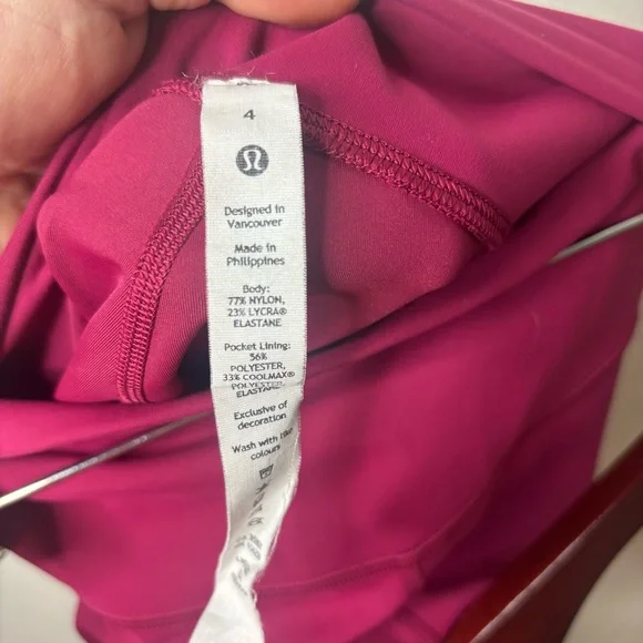 Lululemon Wunder Train High Rise Magenta Pink 25” Tight Leggings Size 4 Small - Picture 6 of 7